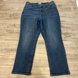 M jeans Classic Maurices High Rise Jeans Denim Stretch Dark Wash Women 18W Short